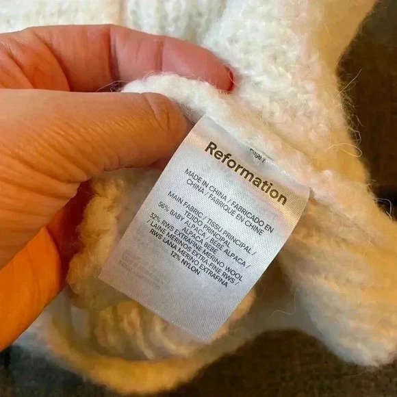 Reformation Satine Sleeveless Fold Over Sweater - Picture 6 of 7